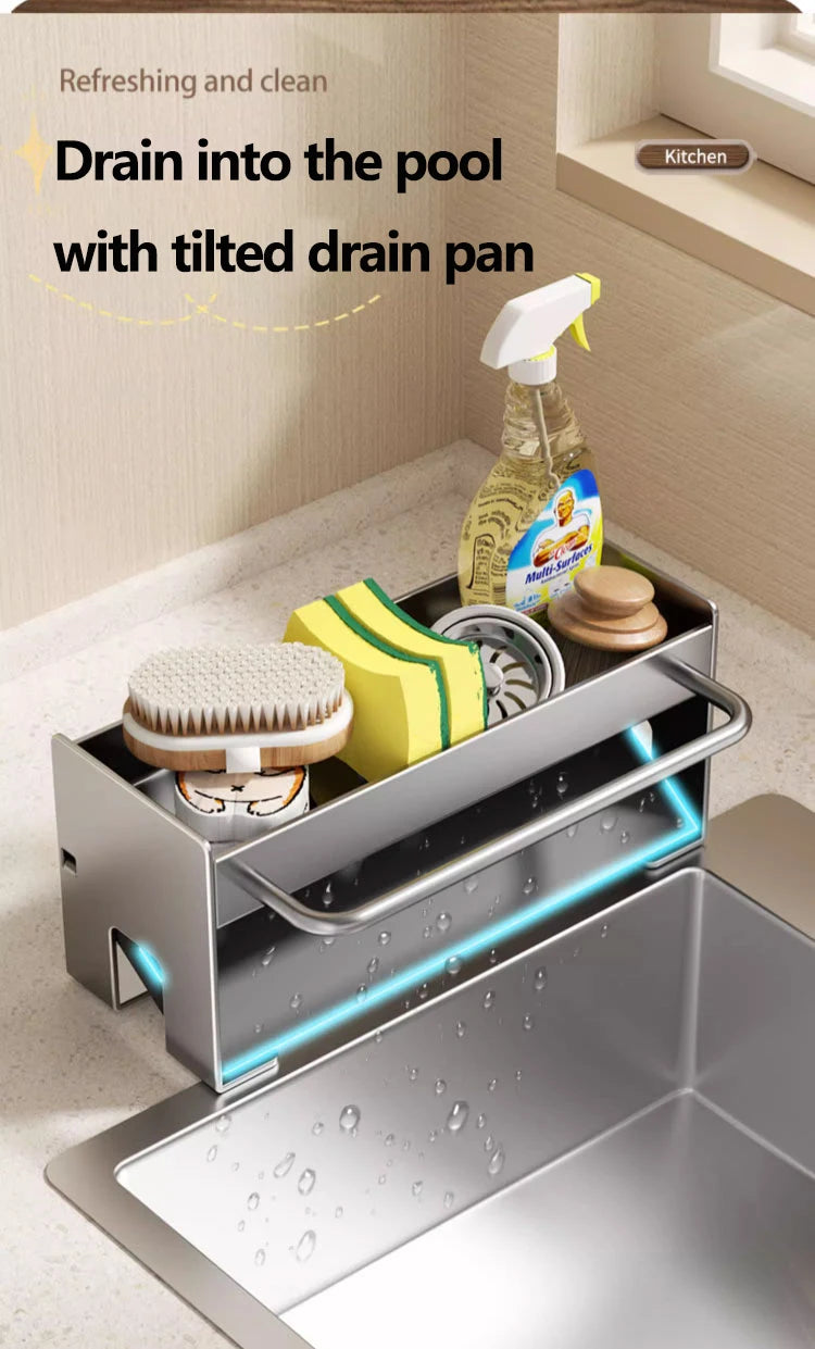 Sink Stand Sponge Holder Dish Drainer Organizers Storage