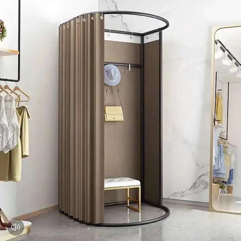 Simple Mobile Curtain Storage Rack Movable Temporary Dressing