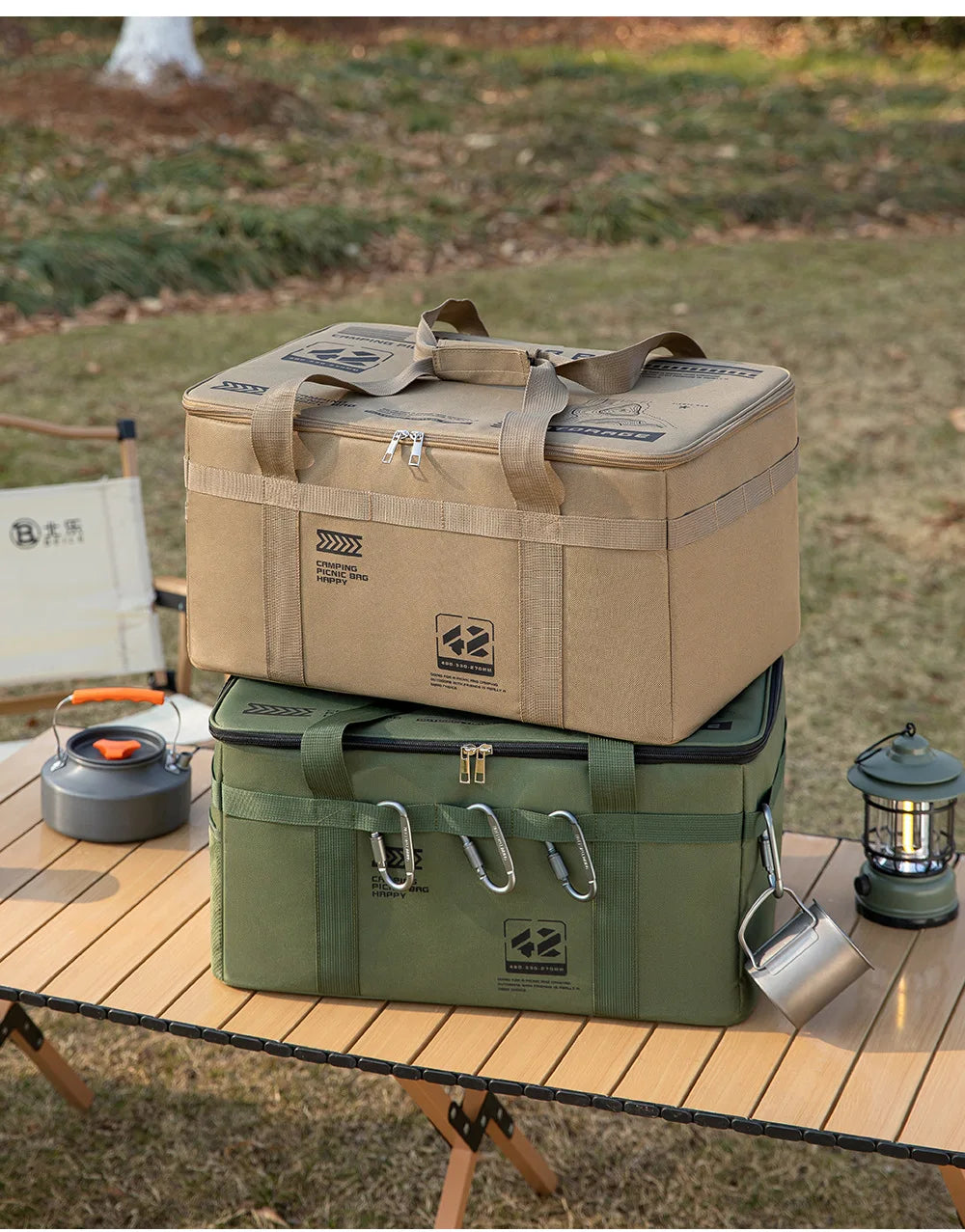 30l Large Capacity Camping Cookware Storage Bag Waterproof
