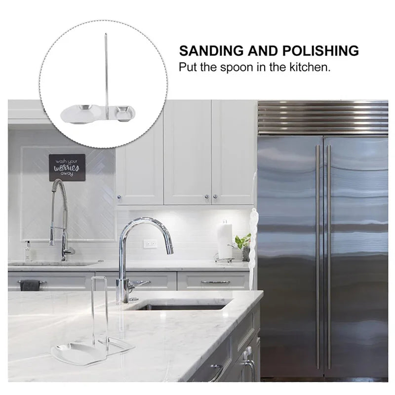 Stainless Steel Pot Lid Rack Spoon Rest Holder
