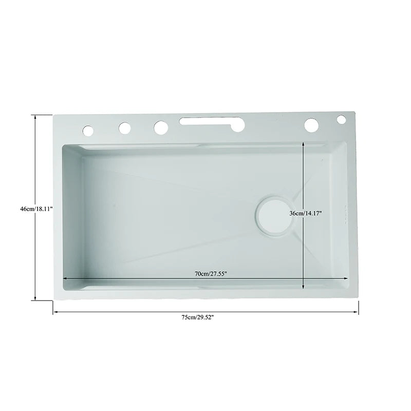 Multi Functional Digital Flying Rain Faucet White Double