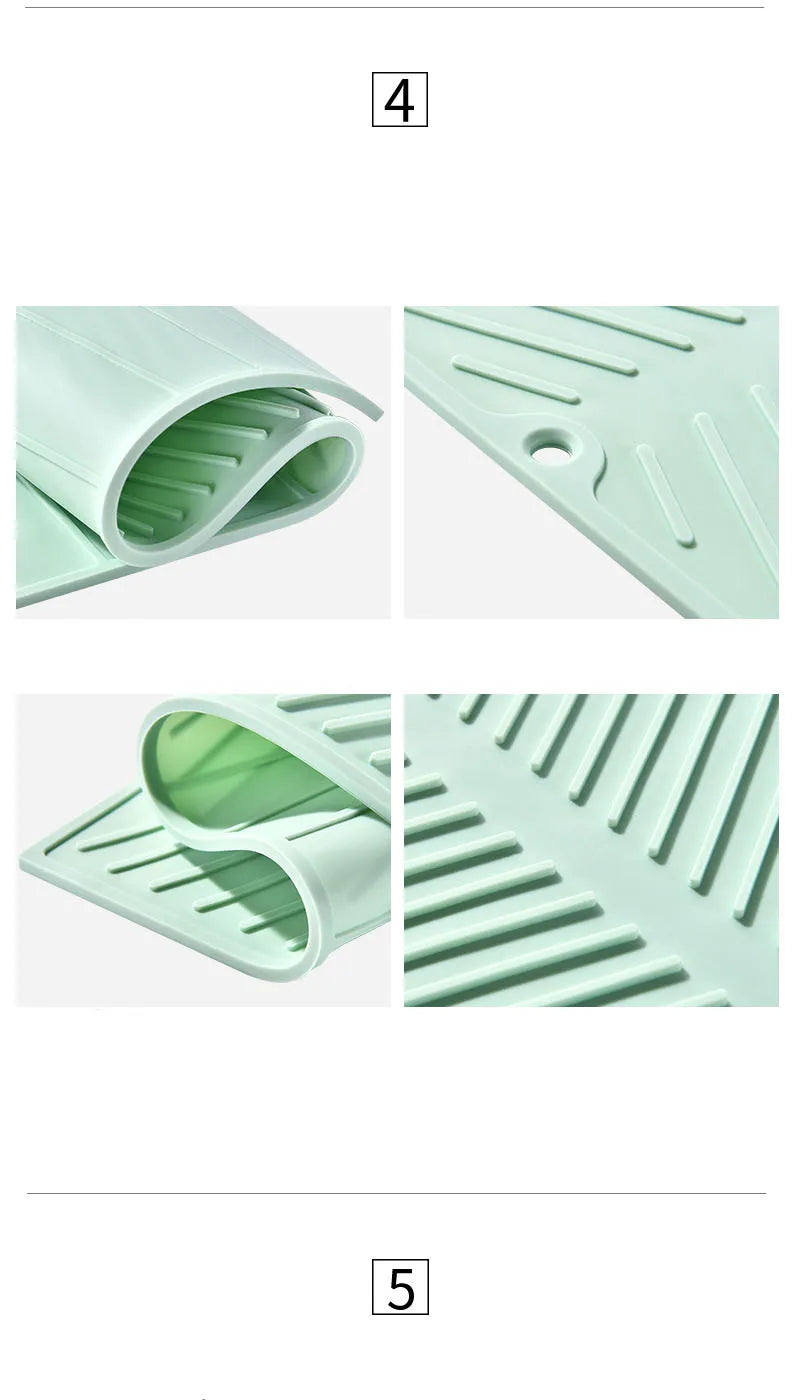 1pc Silicone Dish Drying Pad Non-Slip Dish Drying