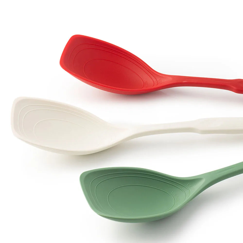 2pcs Silicone Spoon Multi-Use Hold Comfortable Non-Slip Round