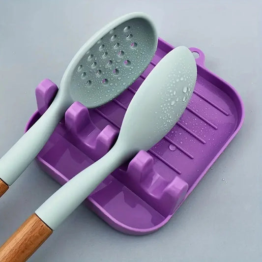 All-In-One Spoon Rest Organizer Keeps Countertops Tidy Holds