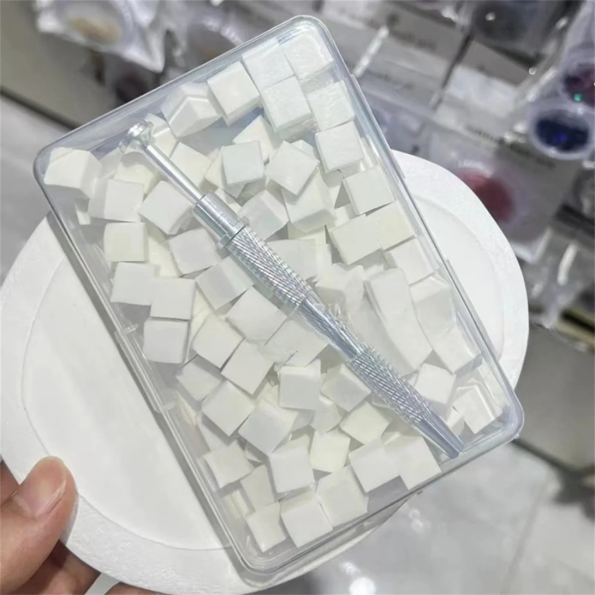 1set 100pcs Nail Care Gradual Pat Cotton Clip