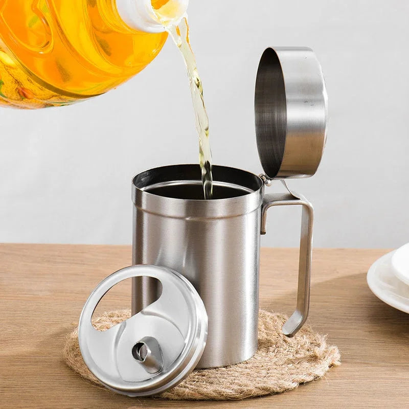 Stainless Steel Leak-Proof Oil Filter Strainer Soy Vinegar