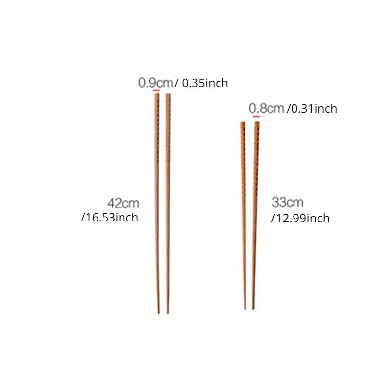 Pair Japanese Extra Long Wooden Chopsticks Polished Beech