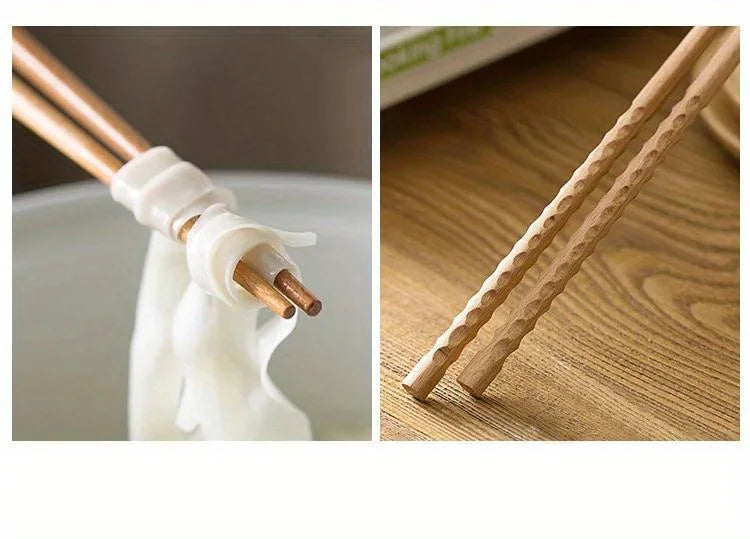 Pair Japanese Extra Long Wooden Chopsticks Polished Beech