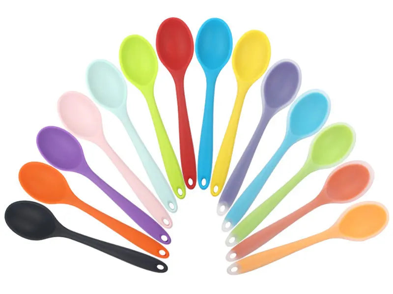 Silicone Spoon Integrated Rice Spoon Multicolor Silica Gel