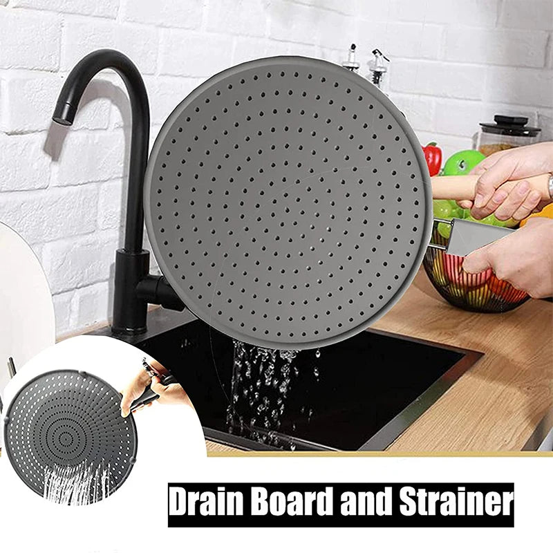 Silicone Splatter Screen Handle Heat-Resisting Oil Splash Guard