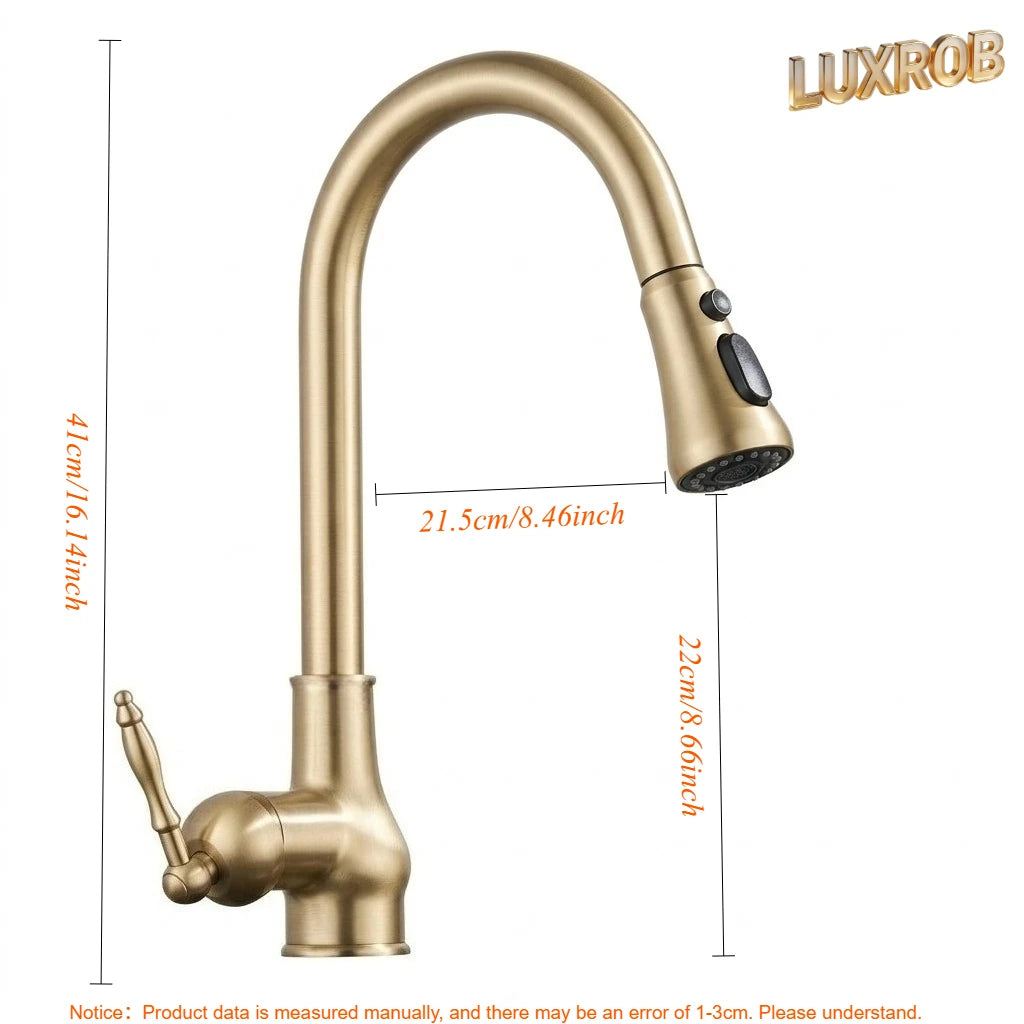 Articulated Faucet Sink Mixer Tap Only Antique Bronze