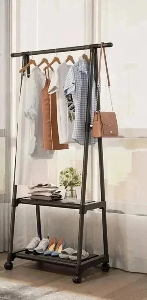 Multi Purpose Storage Dorm Clothing Drying Rack Freestanding