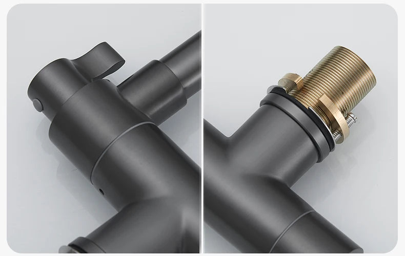 Grey Color Faucets Folded Waterfilter Taps Mixer Drinking