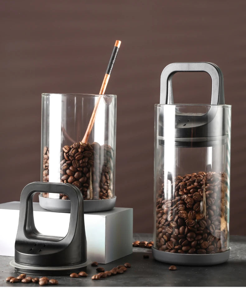 Glass Airtight Canister Food Container Tea Coffee Beans