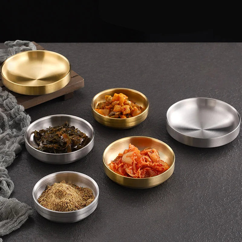 Stainless Steel Sauce Dish Small Dish Kimchi Dish