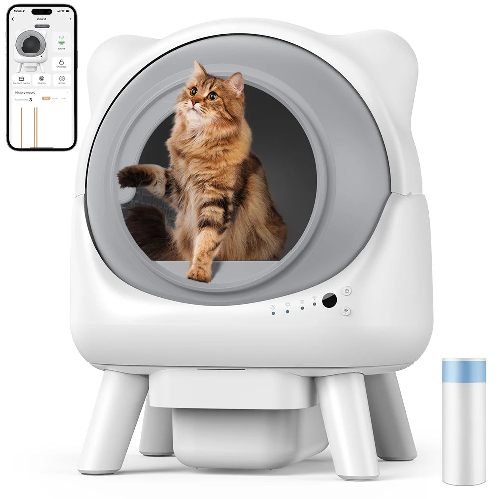 Open Litter Box Electric Self-Cleaning Cat Toilet 80l