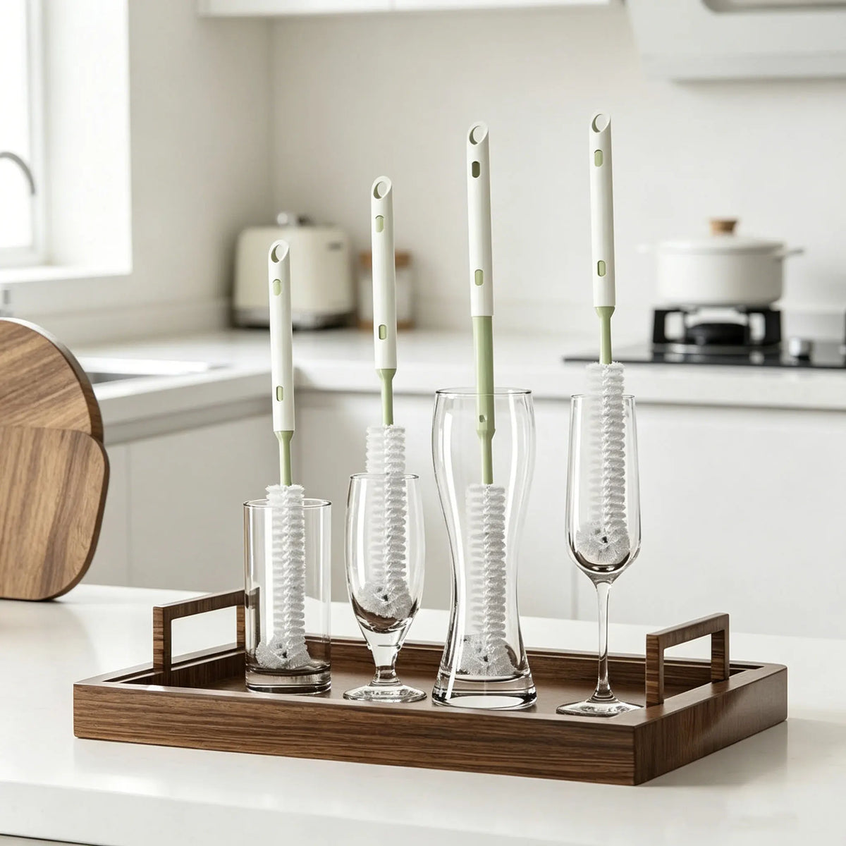 1/2pc Milk Bottle Brush Cup Scrubber Glass Cleaner