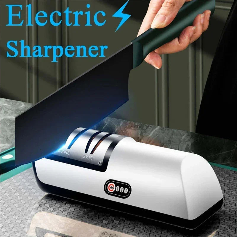 Usb Electric Knife Sharpener Automatic Adjustable Rechargable