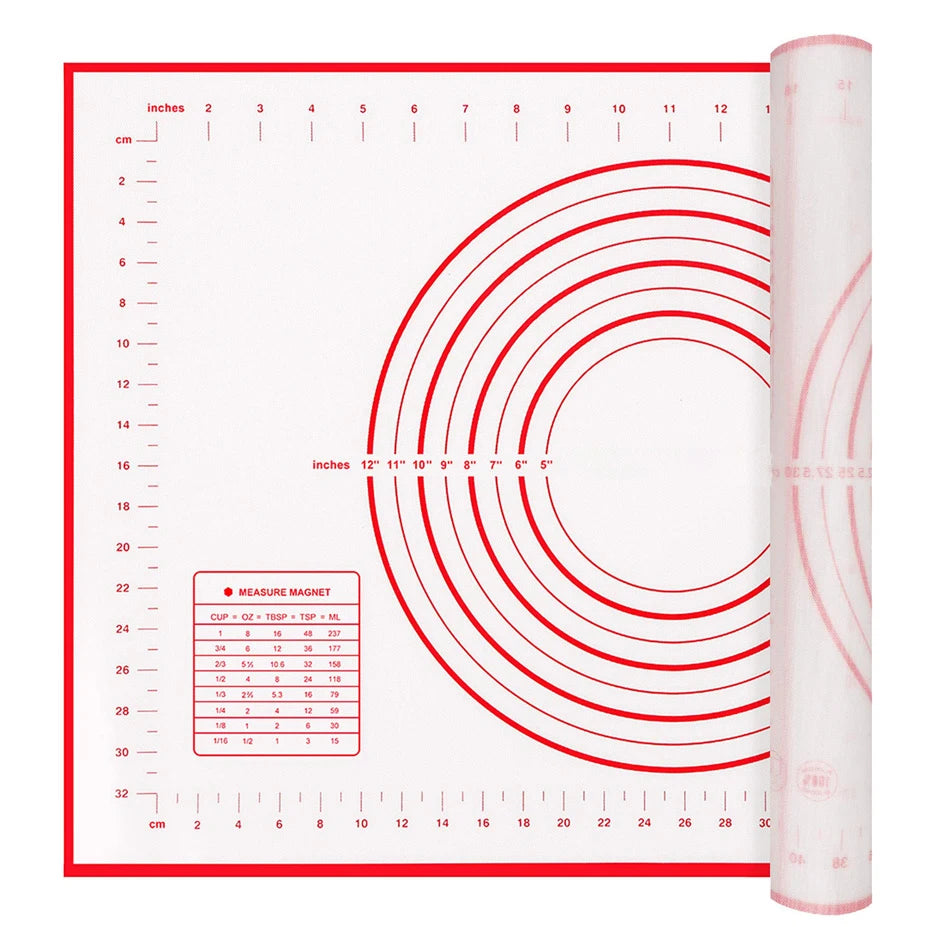20x16 Inch Lager Silicone Pastry Mat Rolling Dough