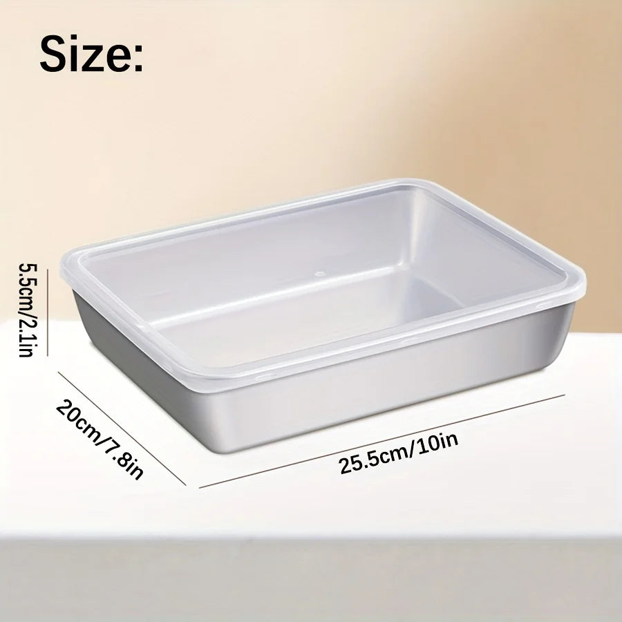 3-Piece Stainless Steel Food Storage Containers - Airtight