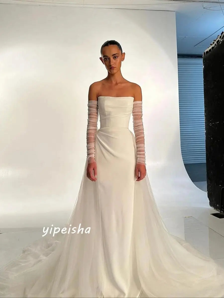 Customized Elegant Prom Available Strapless Ball Gown Party