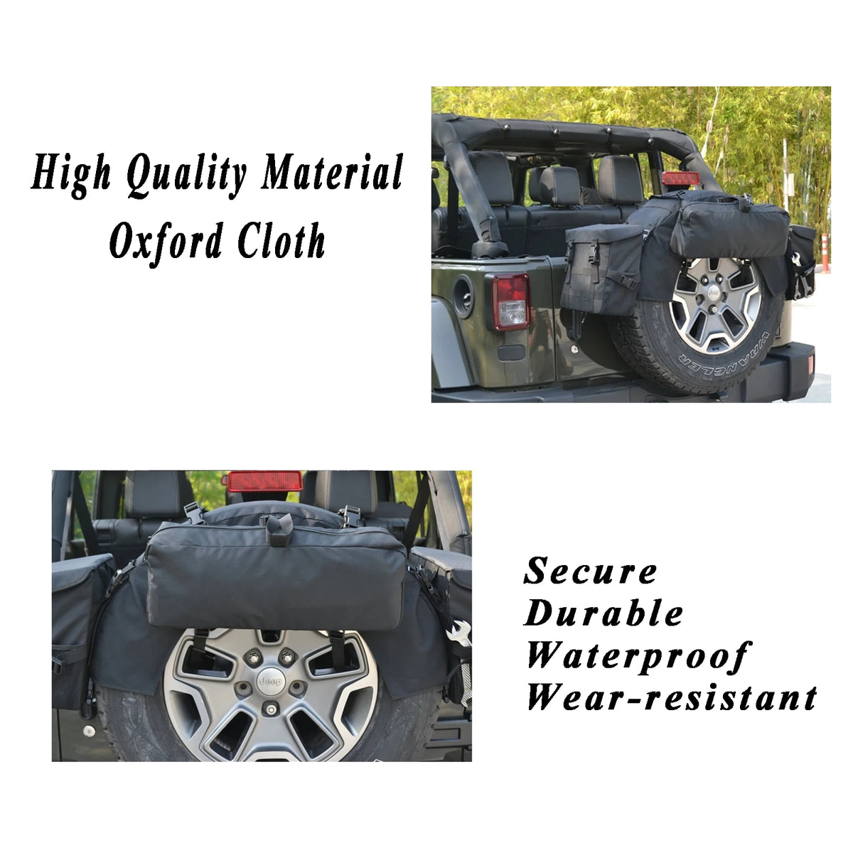 Car Rear Spare Tire Storage Bag Kit Cargo