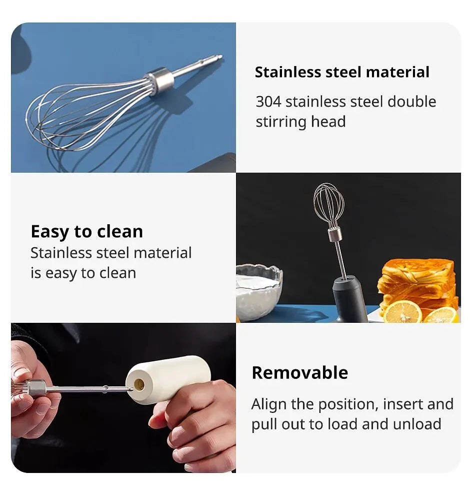 Wireless Electric Food Mixer Speeds Egg Beater Baking