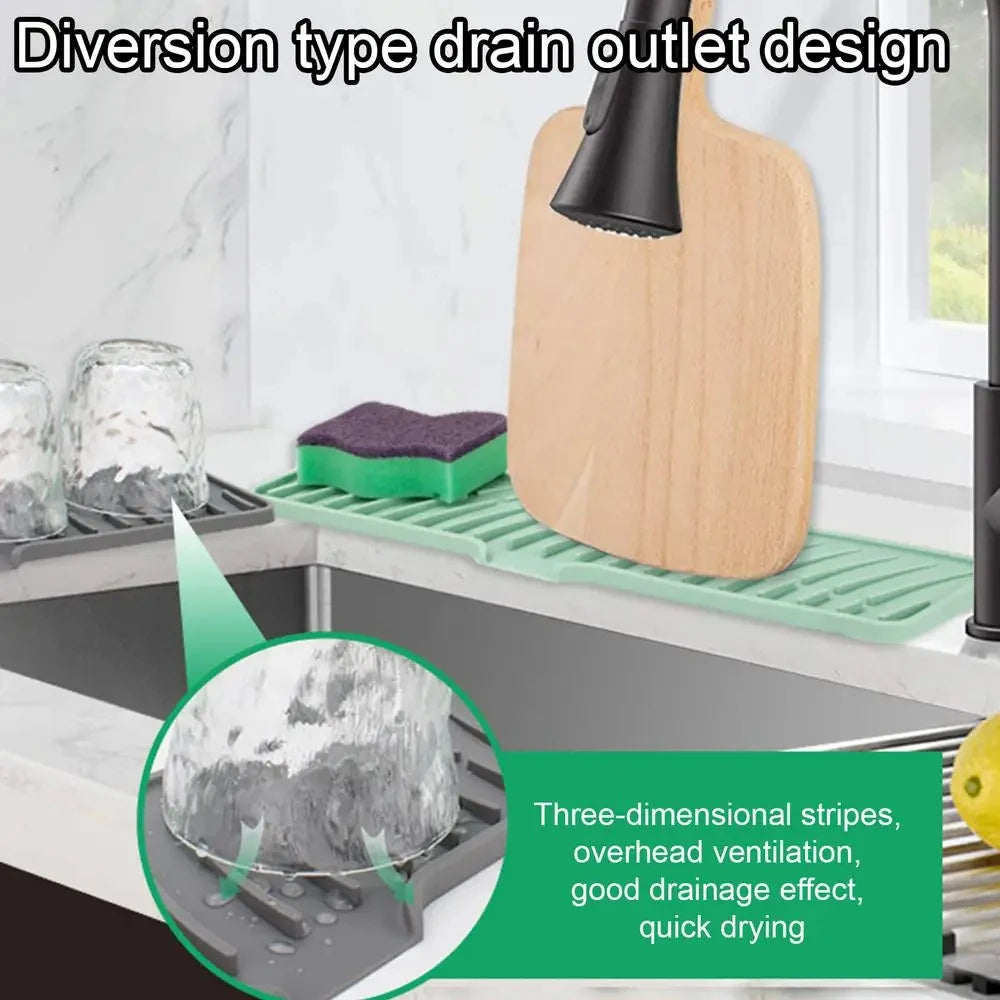 Faucet Silicone Mat Bathroom Anti-Slip Sink Drain Mat