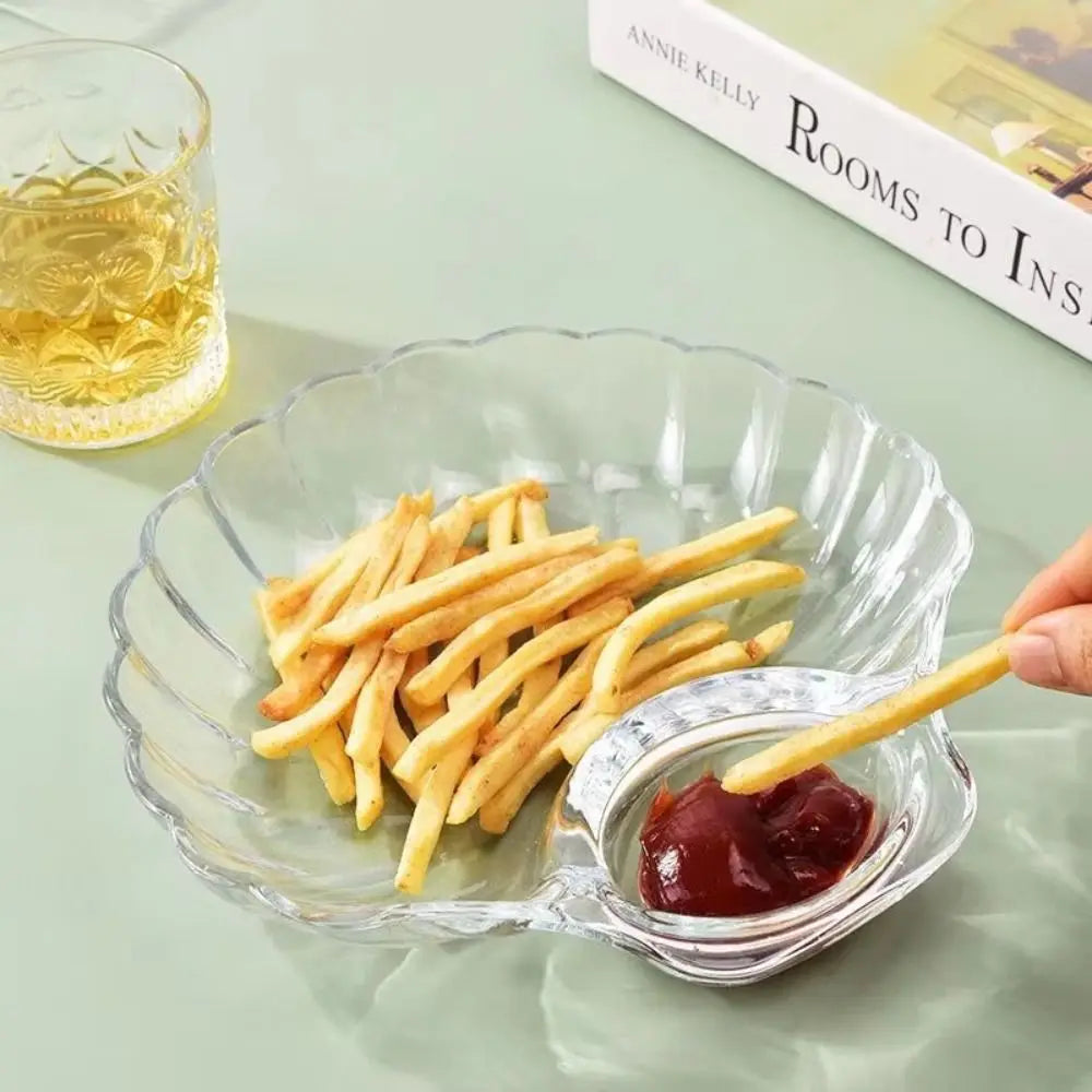 Transparent Shell Dish Vinegar Discs Creative Dumpling Plate