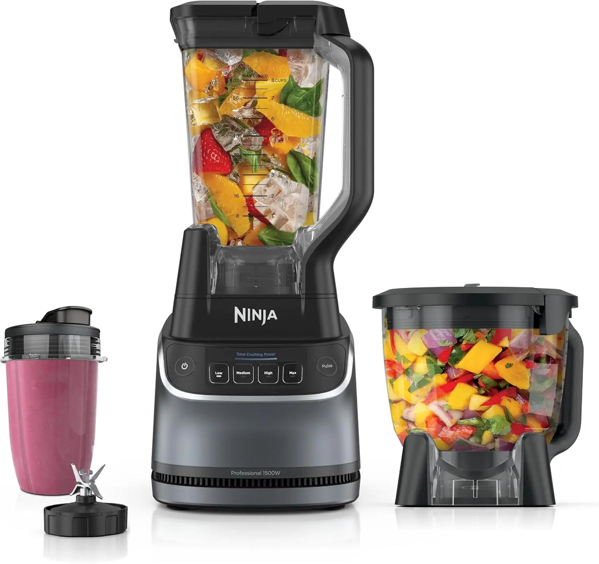 Multi-Functional Food Processor/Blender Making Smoothies