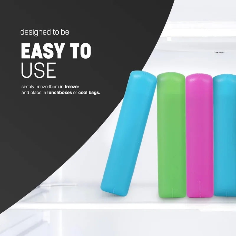 1/8pc Reusable Gel Ice Blocks Cooler Bag Stackable