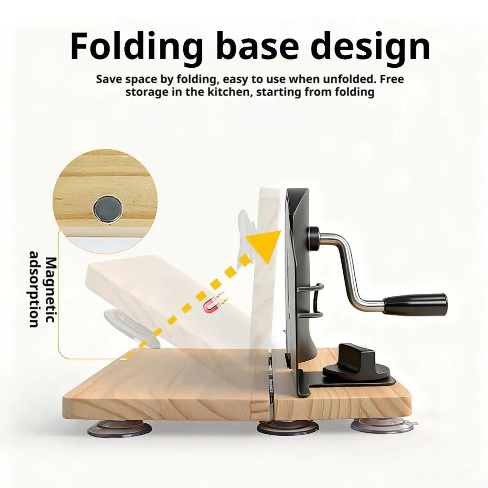 Hand Crank Bread Slicer 5-20mm Adjustable Thickness -