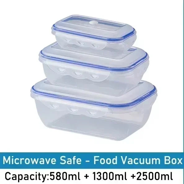 Vacuum Food Storage Box Transparent Storage Container Fridge
