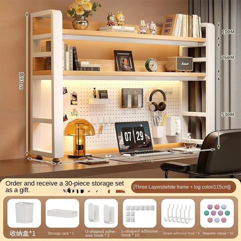 Desktop Shelving Unit Pegboard Desk/Computer Desk Multi-Layer