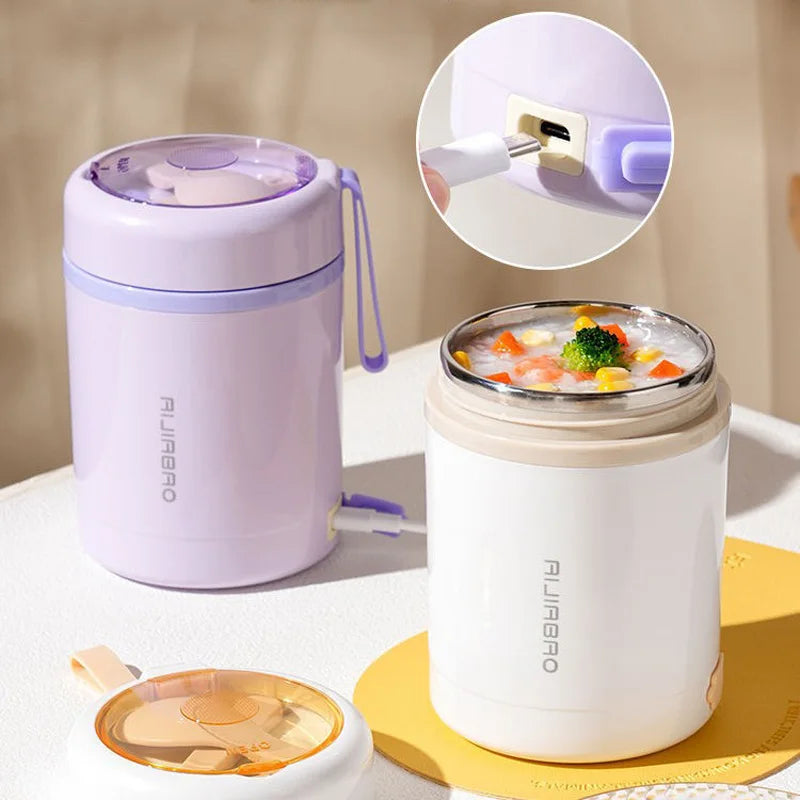 Plug-In Heated Lunch Box Constant Temperature Breakfast Cup