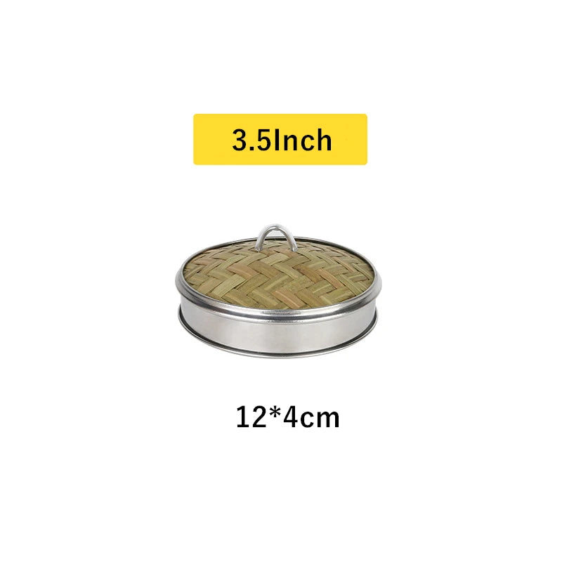 Reusable Round Bamboo Steamer Cover Dumplings Steaming Grid