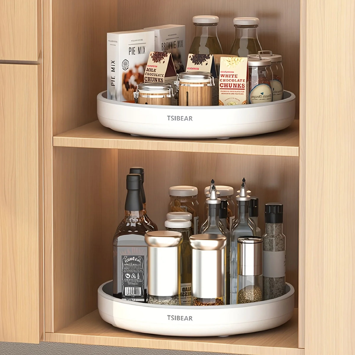 1pc Multi-Functional 360 Rotating Organizer - Durable Plastic