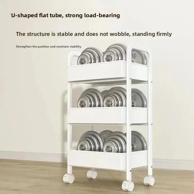 Tier Rolling Storage Cart Wheels Slim Organizer Fruit