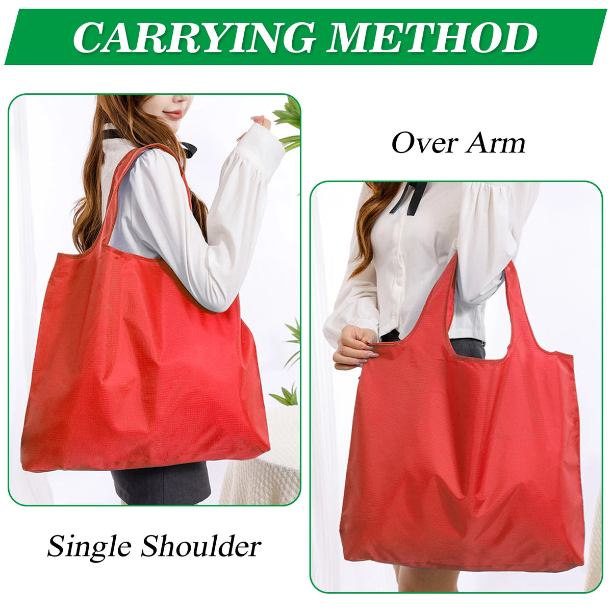 Reusable Grocery Bags Foldable Shopping Bags Machine Washable