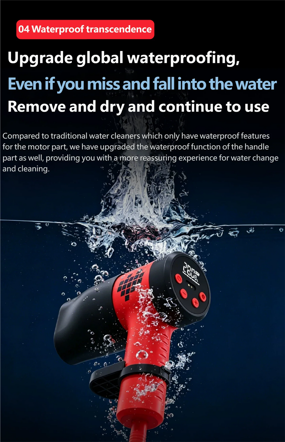 Rechargeable Electric Aquarium Water Changer Gravel Cleaning Pump