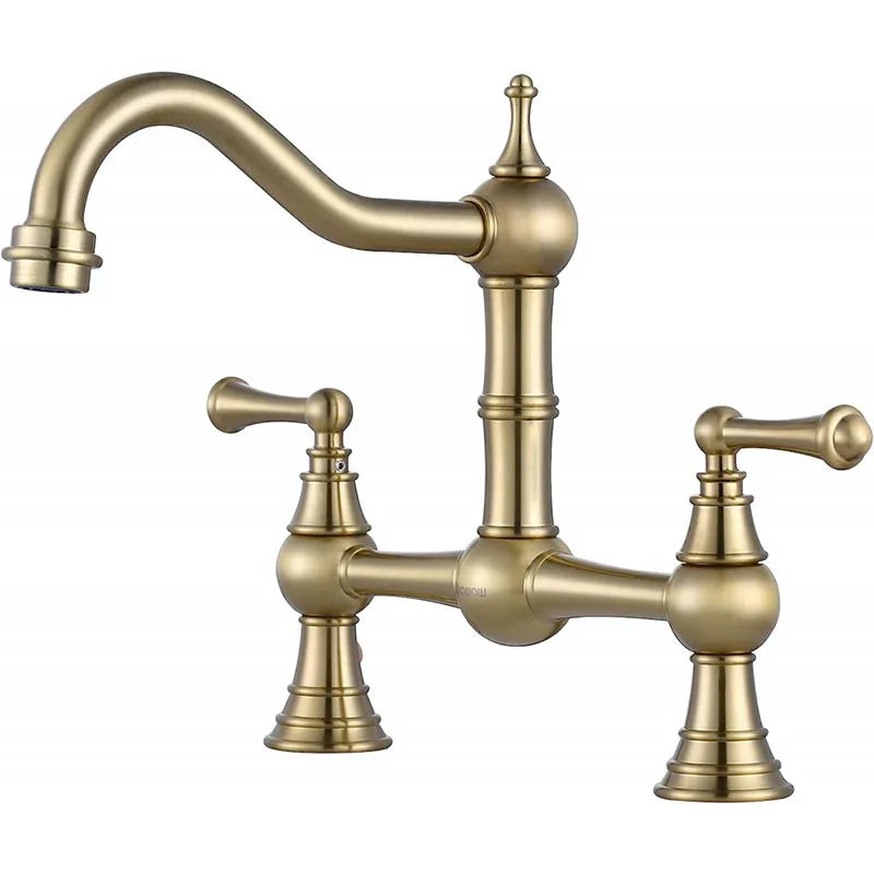 Basin Faucet Cold Faucet Brass Double-Handle Swivel Sink