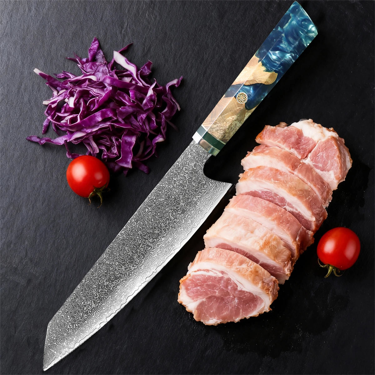 67 Layer Damascus Steel Kiritsuke Knife Meat Chef