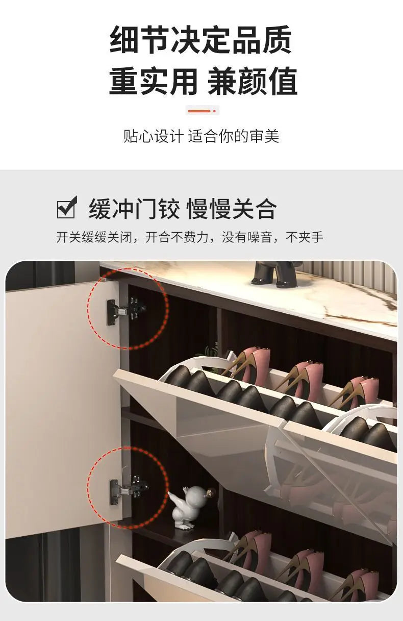 Luxury Ultra-Thin Shoe Cabinet Organizer Storage Living Room