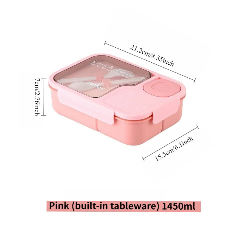 Bento Box- Lunch Box Built-In Tableware Sauce Box
