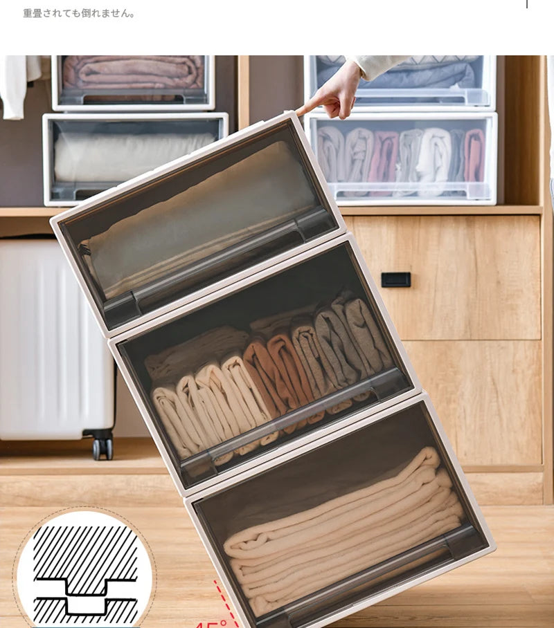 Large Closet Storage Drawer Box Plastic Drawer Clothes