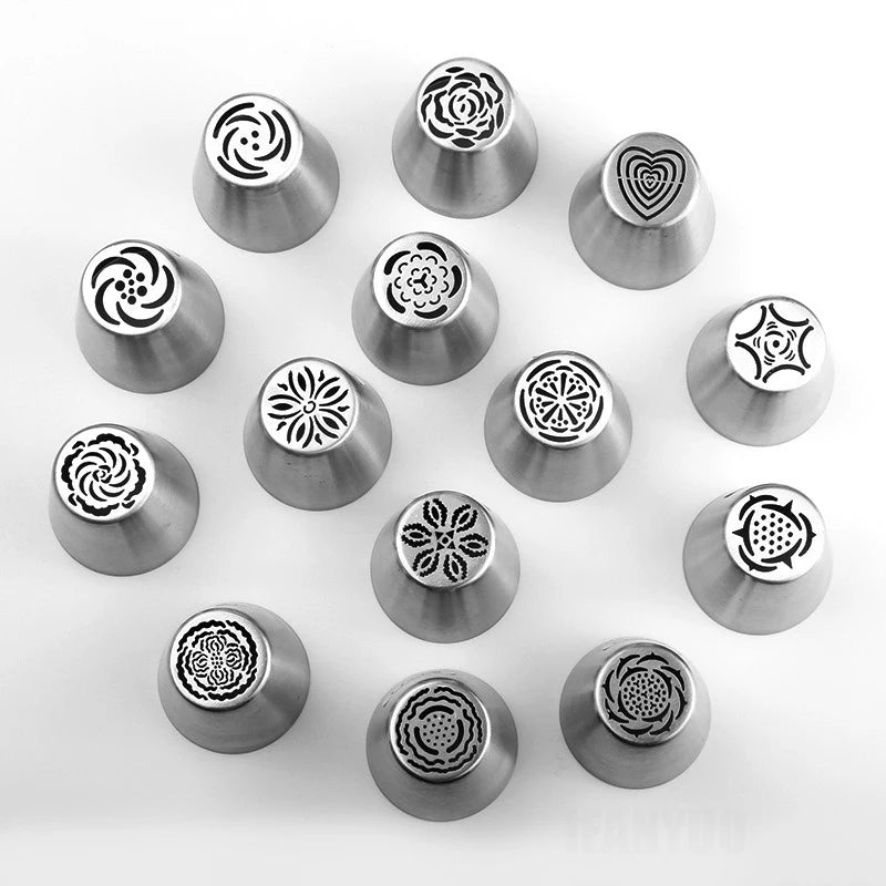 Russian Stainless Steel Piping Tips Flower Shaped Cake