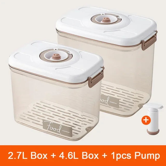 Food Vacuum Storage Box Fresh-Keeping Sealed Canister Large