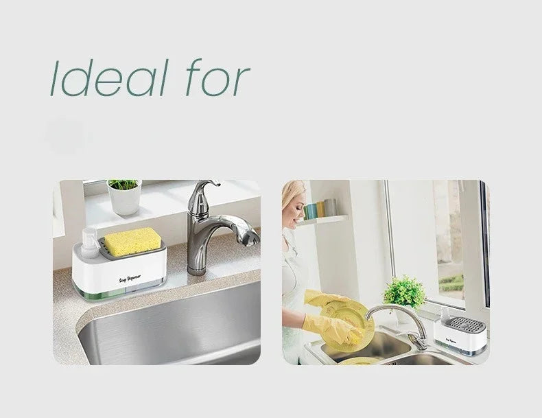 Space Saving Dual Pump Soap Dispenser In1 Organizer