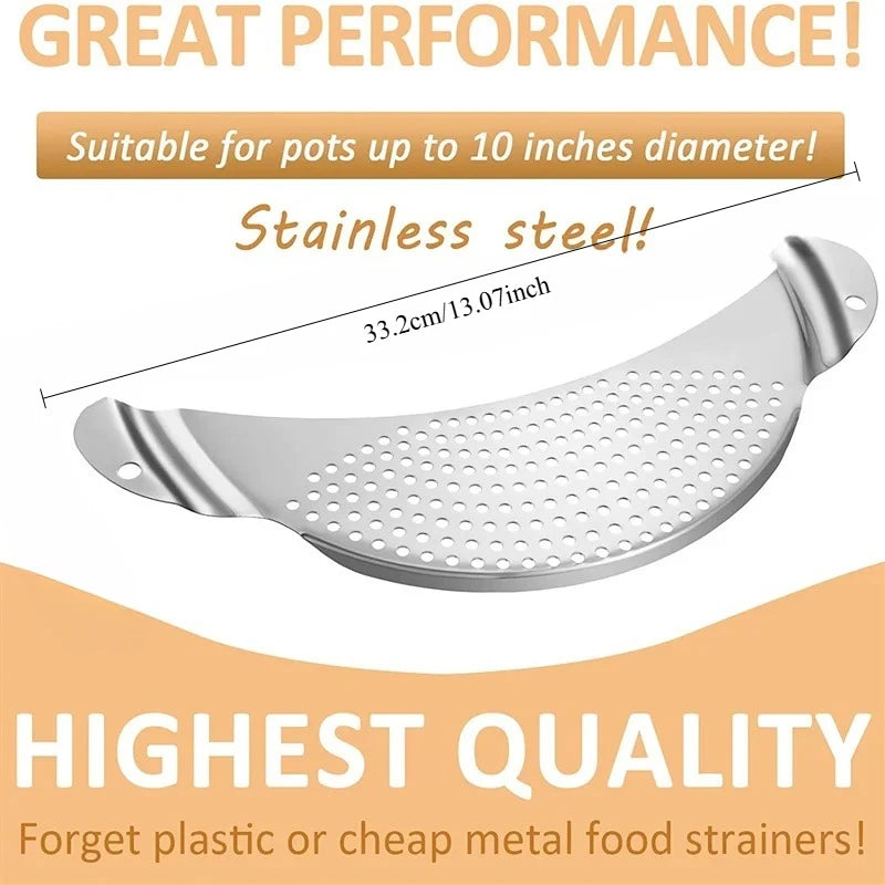 Pot Strainer Pan Drainer Easy Draining Pot Strainer