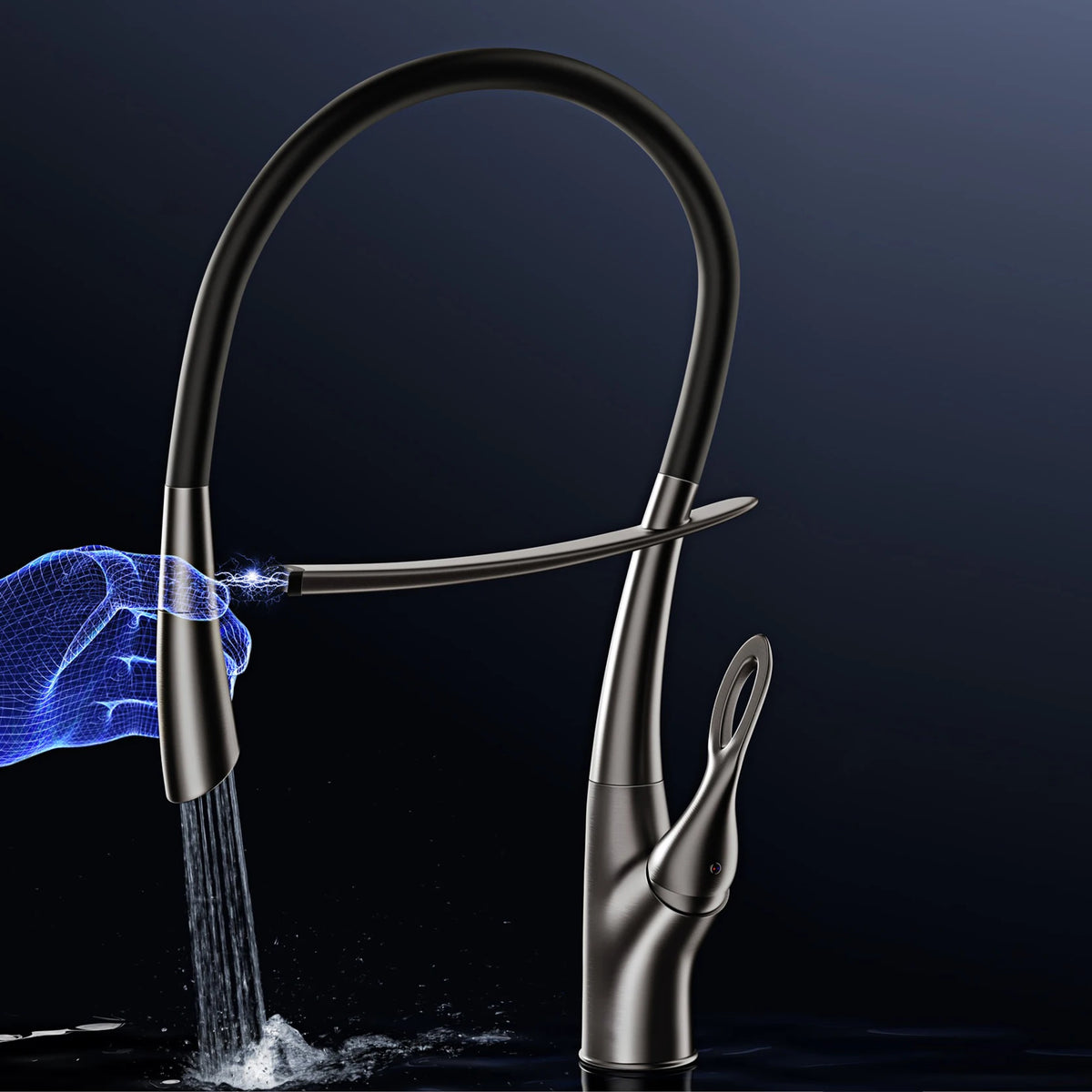 Gestan Brass Brushed Gold Faucet Touch Switch Design